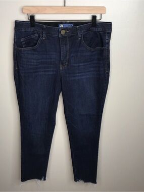 Democracy “Ab”solution Dark Blue Ankle Crop Stretch Jeans Size 10
